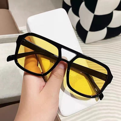 Vintage Oversized Yellow Sunglasses