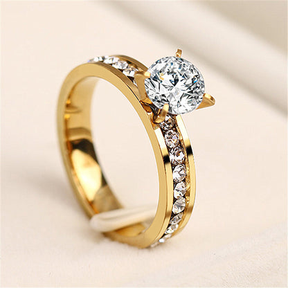 Geometric Rhinestone Ring